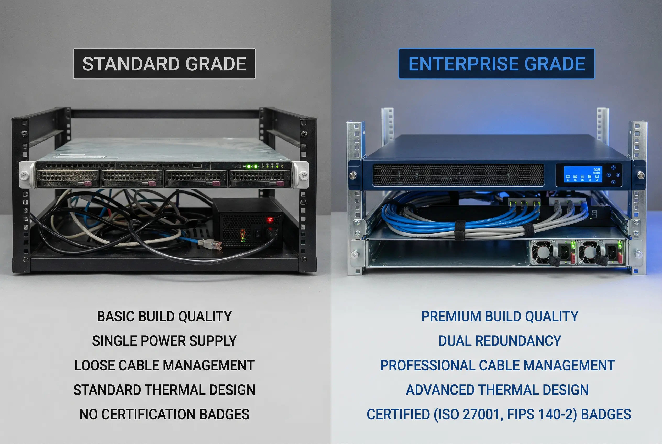 Quality Comparison: Standard vs Enterprise Grade